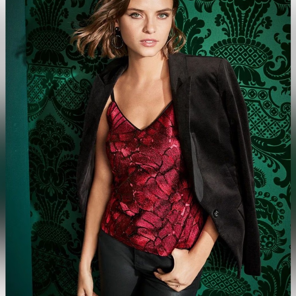 White House Black Market Red Camisole NWT